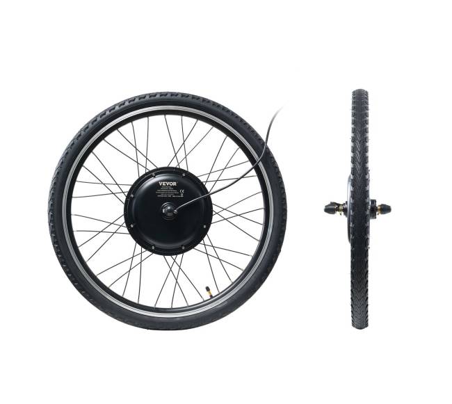 1000 W elektrinio dviračio konversijos rinkinys 48V 26" priekinis ratas10