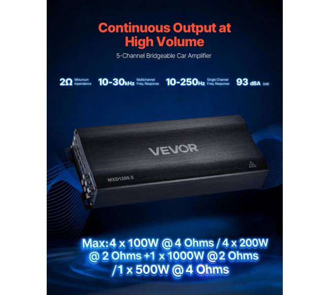 Automobilinis 5 kanalų garso stiprintuvas1