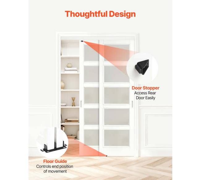 Stumdomų durų furnitūros rinkinys, dvigubo bėgio4