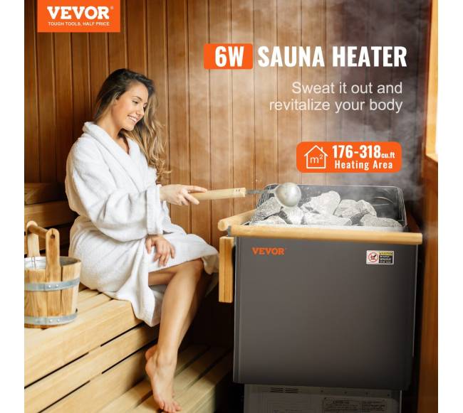 6KW elektrinė sauna su skaitmeniniu valdikliu 5-9 m³1