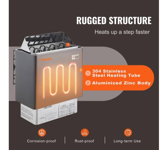 6KW elektrinė sauna su skaitmeniniu valdikliu 5-9 m³2