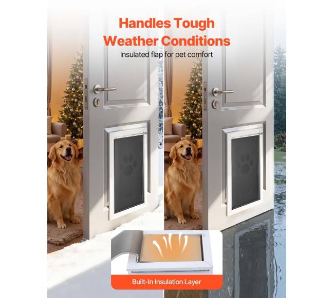 Šunų durelės su magnetinėmis atvartomis, baltos3