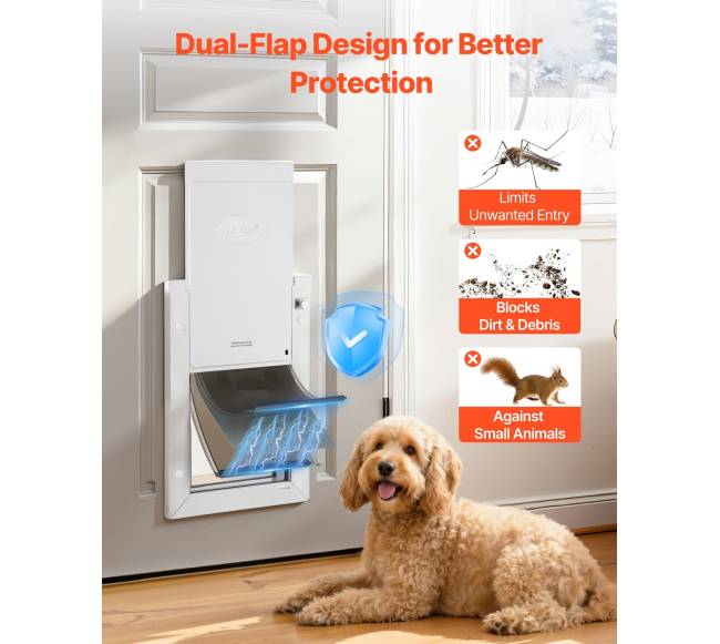 Vidutinio dydžio naminių gyvūnų durys su magnetiniais sklendėmis2