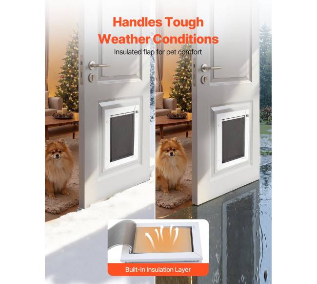 Vidutinio dydžio naminių gyvūnų durys su magnetiniais sklendėmis3