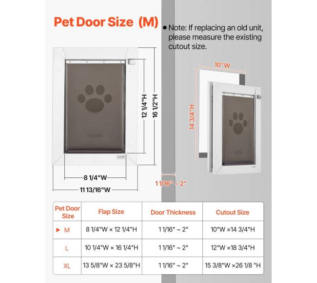 Vidutinio dydžio naminių gyvūnų durys su magnetiniais sklendėmis4