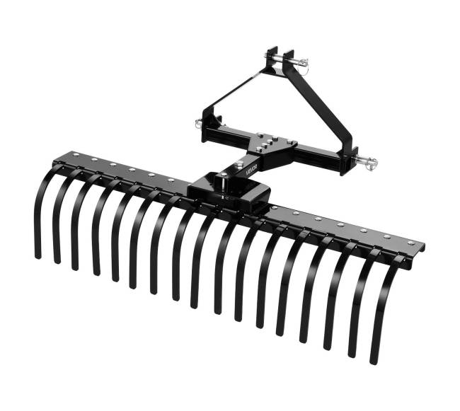 127 cm kraštovaizdžio grėblys, 17 plieninių dantų8