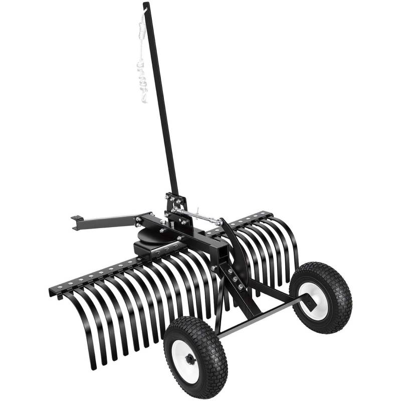 122 cm žemės paviršiaus grėblys vilkimui už traktoriaus0