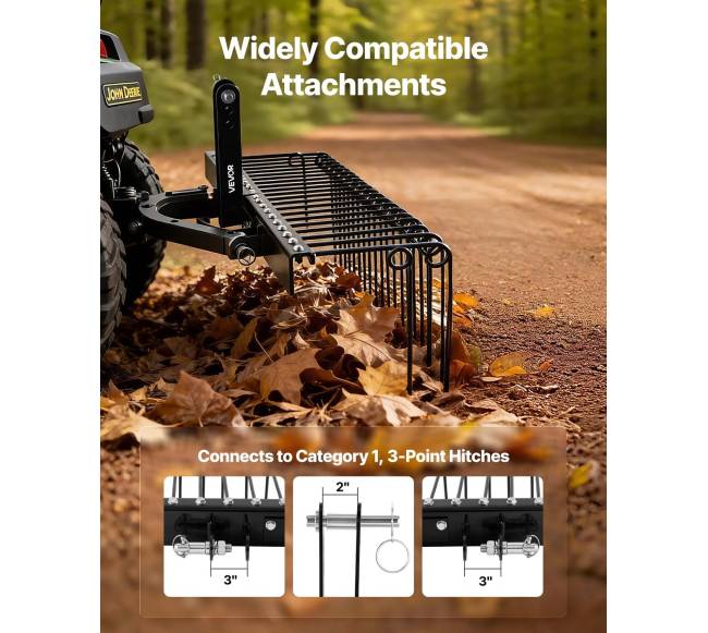 150 cm priekaba traukiama kraštovaizdžio grėblys3