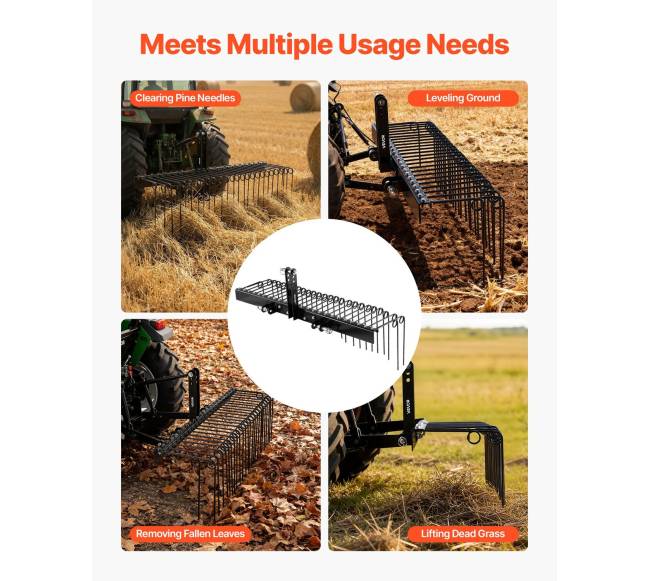 150 cm priekaba traukiama kraštovaizdžio grėblys5