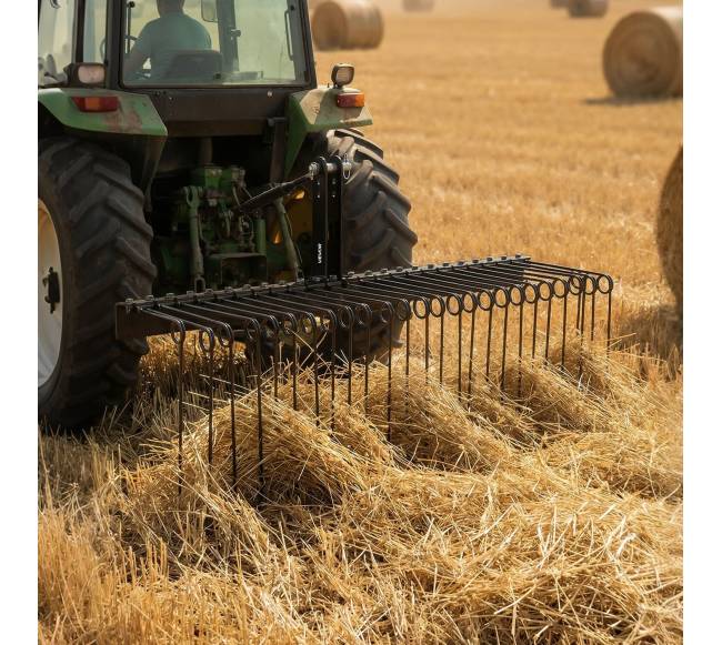 150 cm priekaba traukiama kraštovaizdžio grėblys7