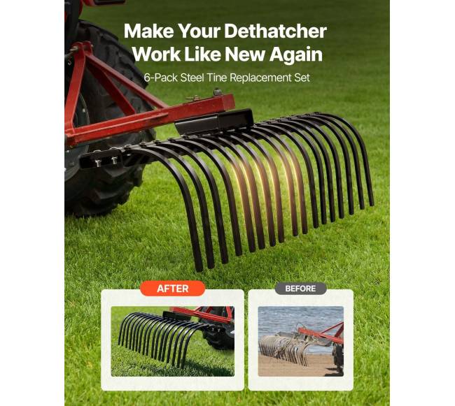 Sodo grėblio dantukai, 6 vnt. rinkinys2