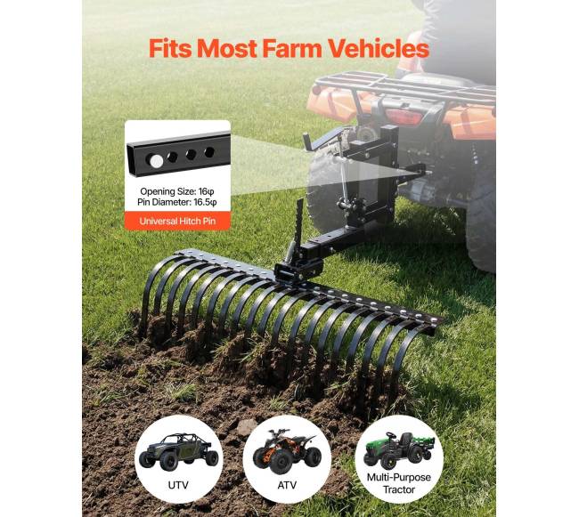 107 cm vilkimo peizažo grėblys ATV ir UTV2