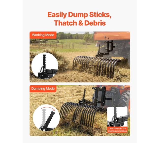 107 cm vilkimo peizažo grėblys ATV ir UTV4