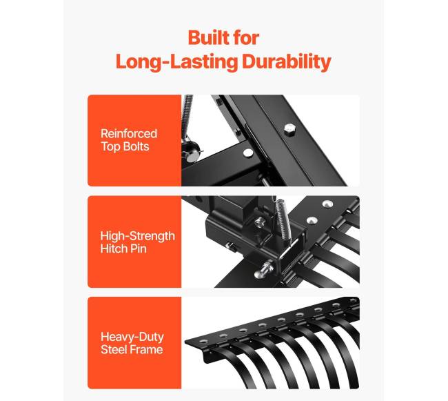 107 cm vilkimo peizažo grėblys ATV ir UTV5