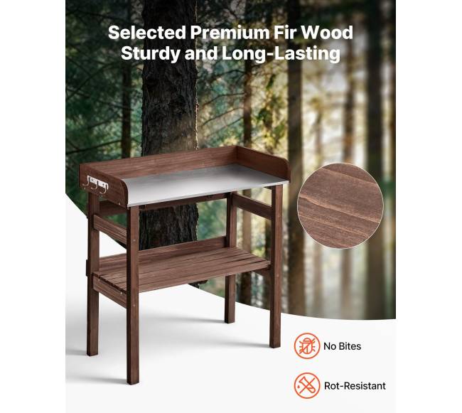 Sodinimo stalas su lentynomis ir kablėliais2