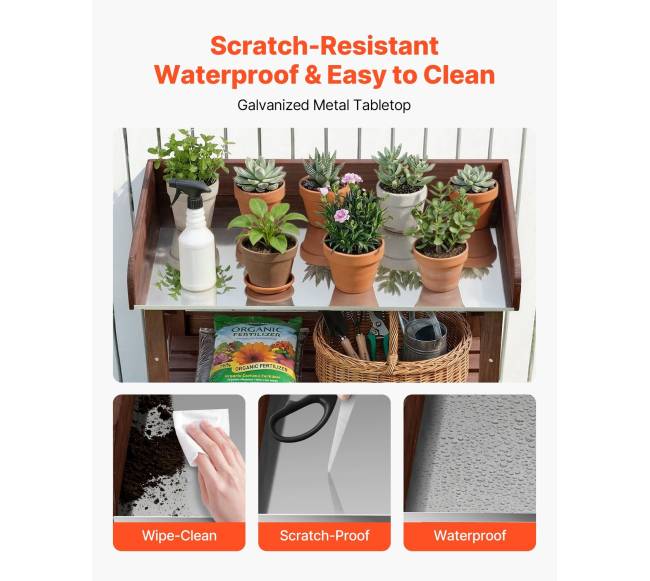 Sodinimo stalas su lentynomis ir kablėliais3