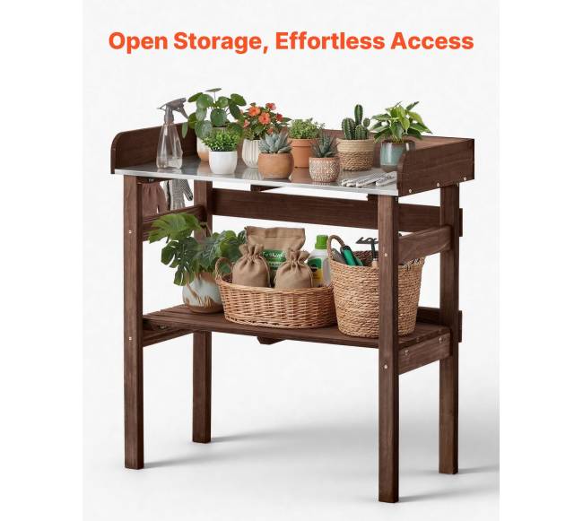 Sodinimo stalas su lentynomis ir kablėliais4