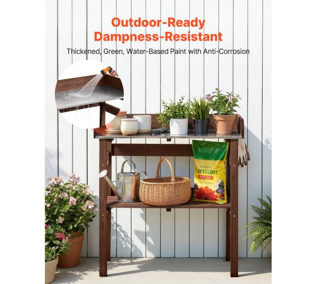 Sodinimo stalas su lentynomis ir kablėliais5