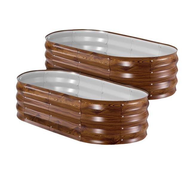 2 vnt. cinkuoti aukšti sodo dėžės0