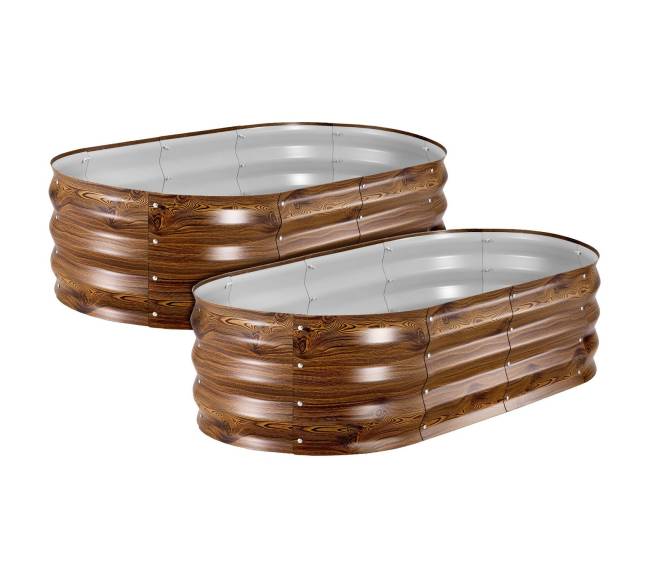 2 vnt. cinkuoti aukšti sodo dėžės10