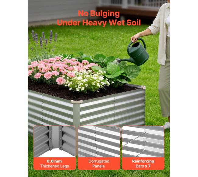 Cinkuota pakelta daržovių lysvė 2400 x 1200 x 620 mm2