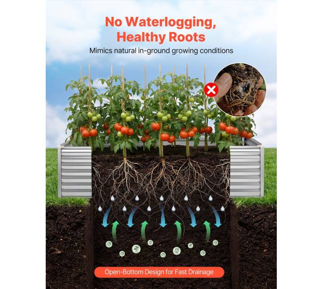 Cinkuota pakelta daržovių lysvė 2400 x 1200 x 620 mm3