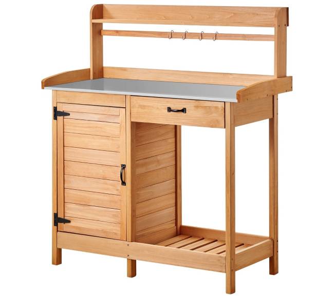 Sodo darbastalis su cinkuotu stalviršiu0