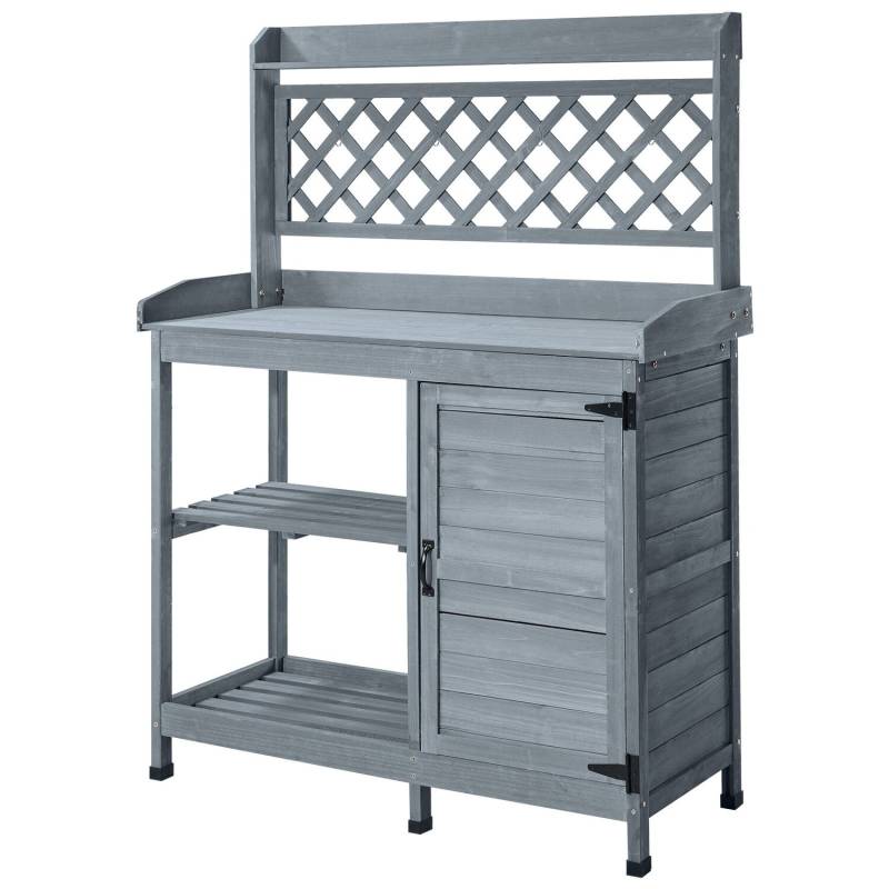 Medinis sodininko stalelis su spintele0