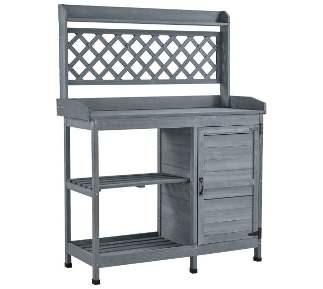 Medinis sodininko stalelis su spintele10