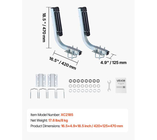 Valties priekabos kreipiančiosios, reguliuojamo aukščio6
