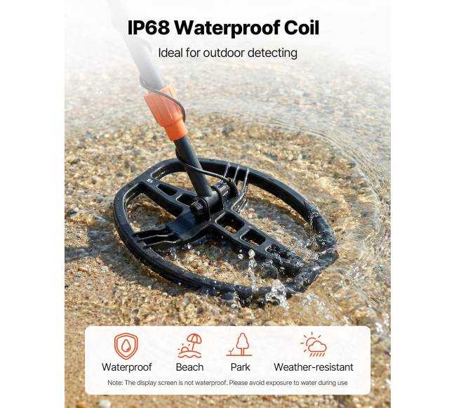 Metalo detektorius suaugusiems, 254 mm, IP685