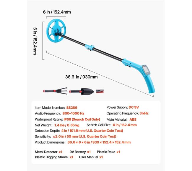 Metalo detektorius su LCD ekranu6