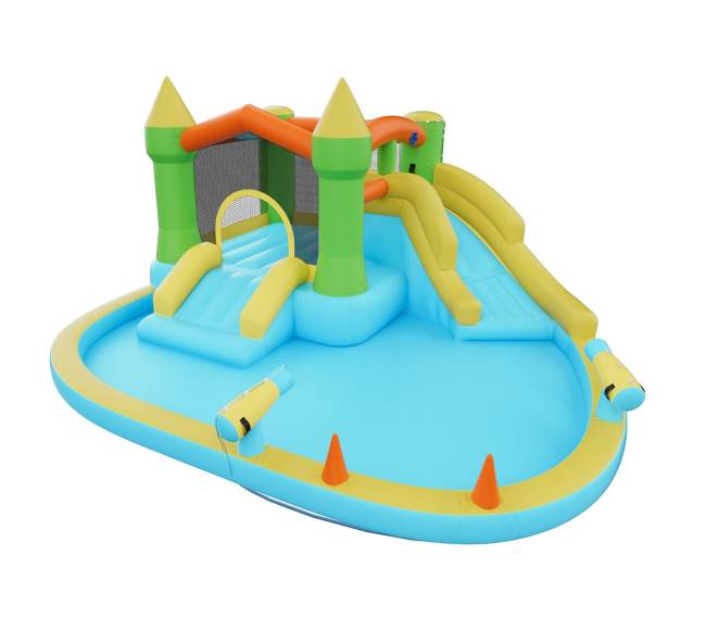 Pripučiama šokinėjimo pilis su vandens čiuožykla0