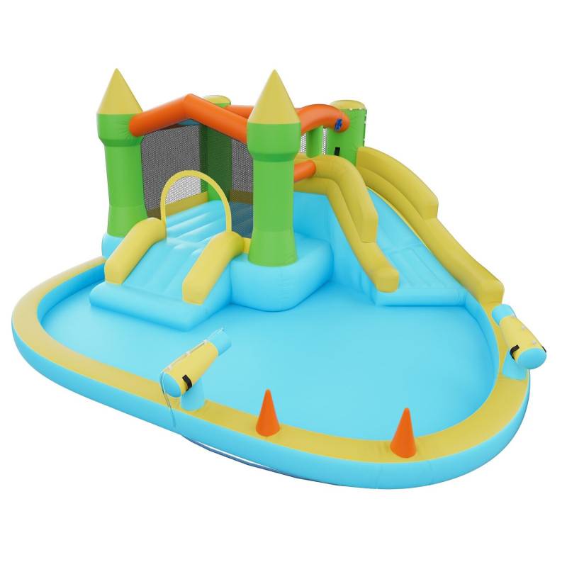 Pripučiama šokinėjimo pilis su vandens čiuožykla0