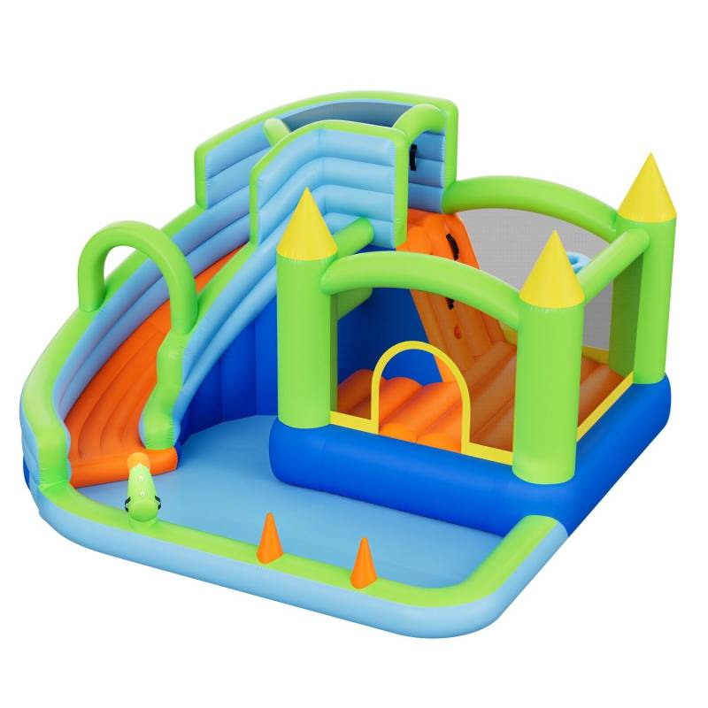 Pripučiama šokinėjimo pilis su vandens čiuožykla0