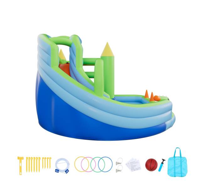 Pripučiama šokinėjimo pilis su vandens čiuožykla10