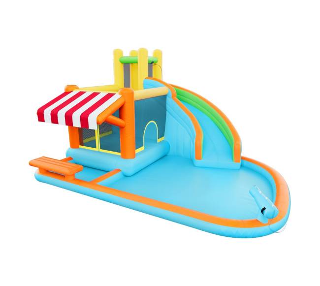 Pripučiamas batutas su vandens čiuožykla0