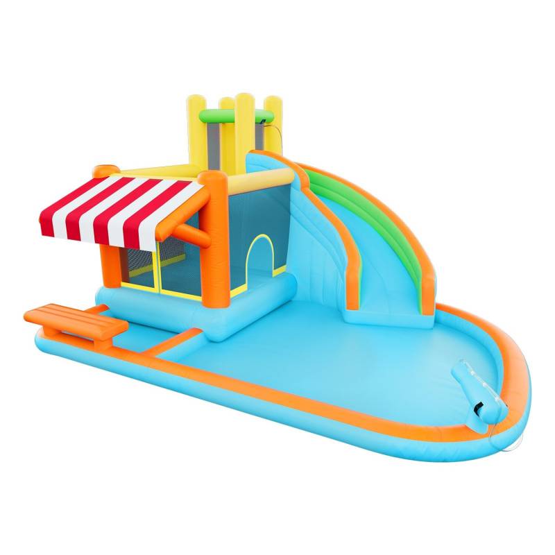 Pripučiamas batutas su vandens čiuožykla0