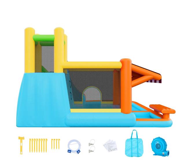 Pripučiamas batutas su vandens čiuožykla10