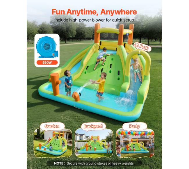 Pripučiamas batutas vaikams su čiuožykla3