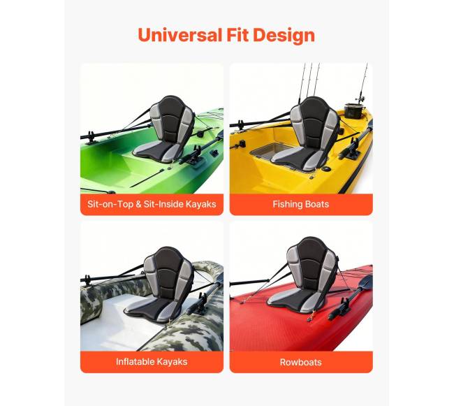 Universali ir patogi baidarės sėdynė4