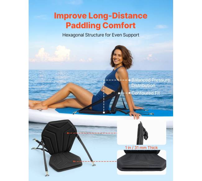 Sėdynė kajakui su atlošu ir diržais1