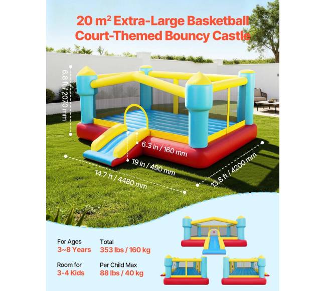 Pripučiamas batutas vaikams su čiuožykla1