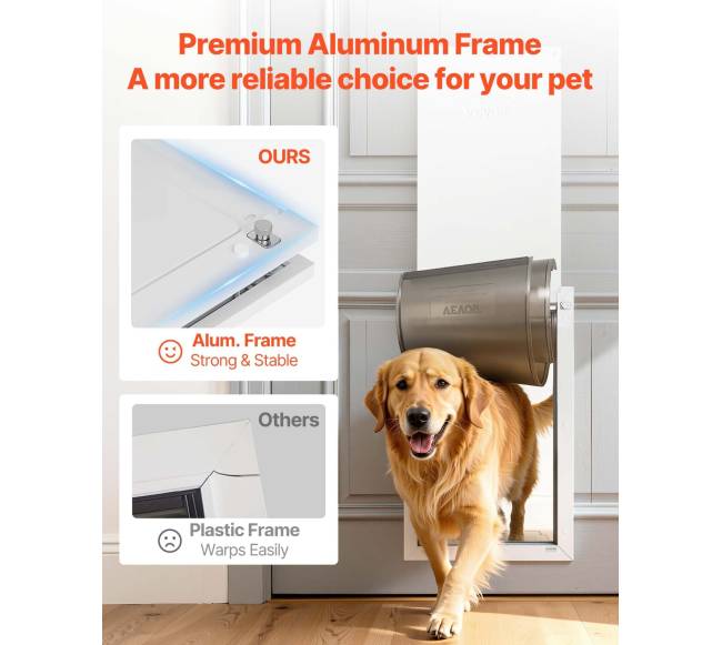 Didelių šunų durys su dvigubais magnetiniais skląsčiais1