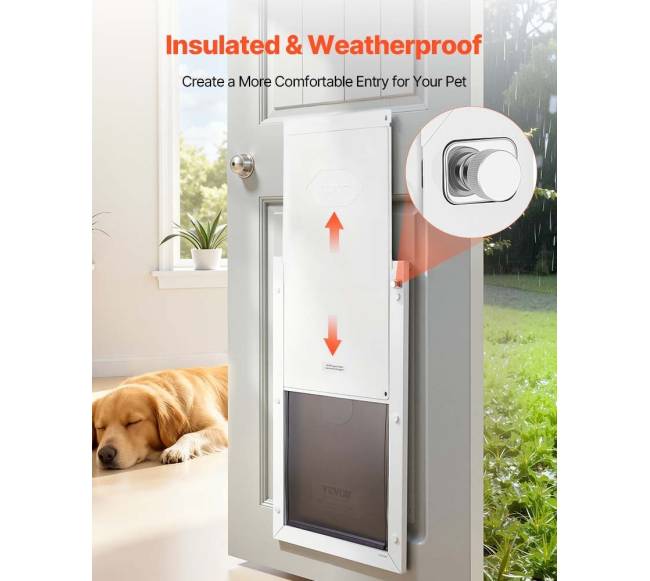 Didelių šunų durys su dvigubais magnetiniais skląsčiais3