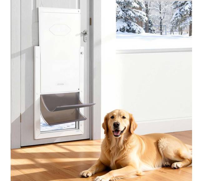 Didelių šunų durys su dvigubais magnetiniais skląsčiais7
