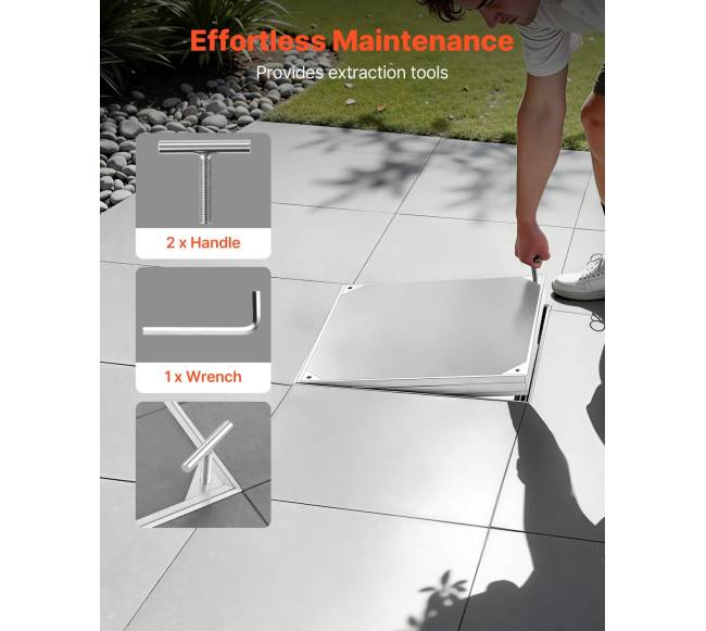 Šulinio dangtis su rėmu, 500 x 500 mm4