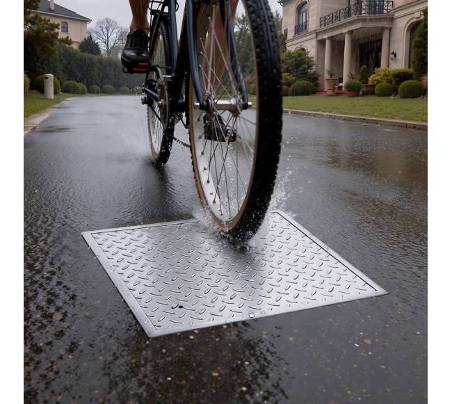 Kvadratinis šulinio dangtis su rėmu 500x500mm7