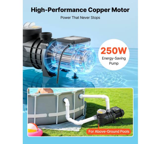 Antžeminis baseino siurblys, 250W, 11,700 Lh2