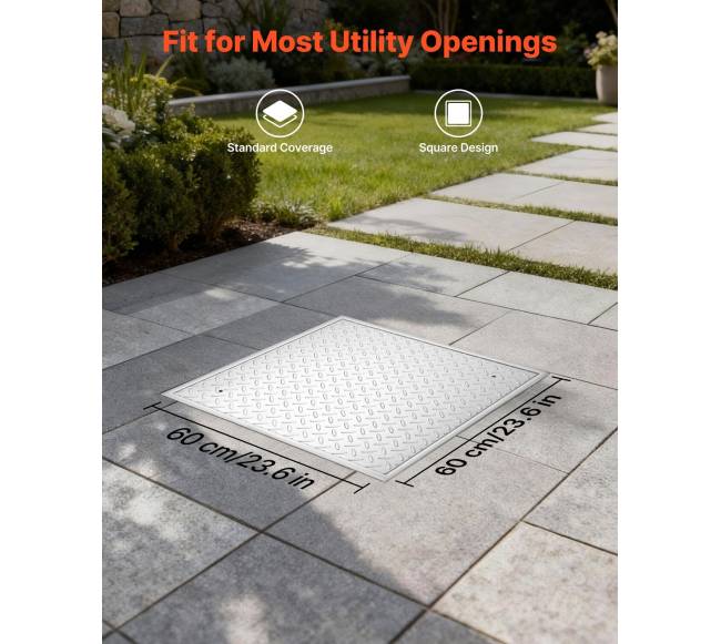 Šulinio dangtis su rėmu, 600 x 600 mm1